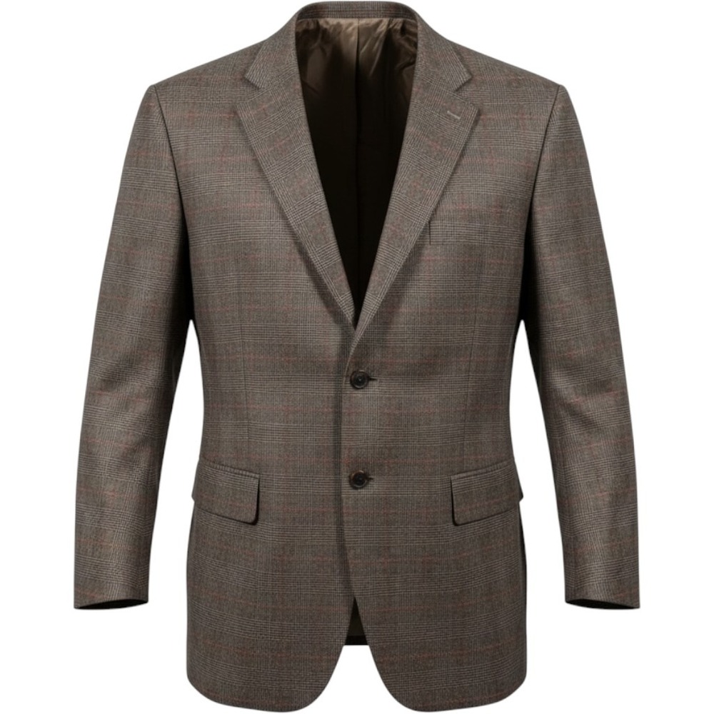 Brooks Brothers Golden Fleece Sport Coat Mens 48 Brown Glen Plaid Wool Blazer